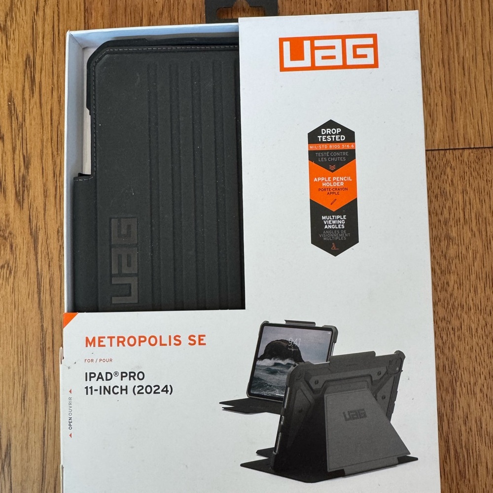 UAG iPad Pro 11" Case (5th Gen, 2024, M4) Rugged Adjustable, Metropolis SE Black